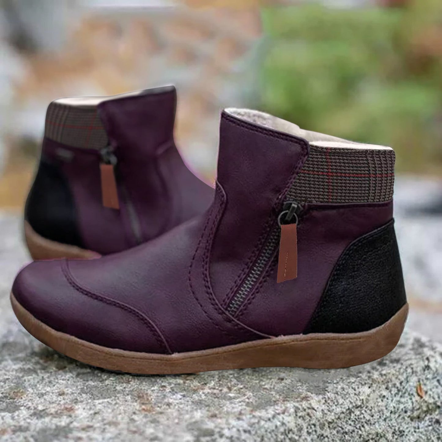 Orthopädische Lederstiefel Wasserdicht Damenschuhe