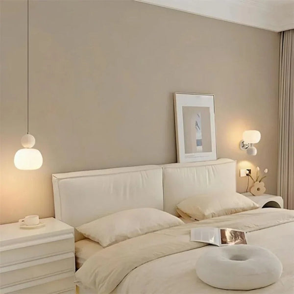 Elegante Art Deco Pendelleuchte Creme Modern