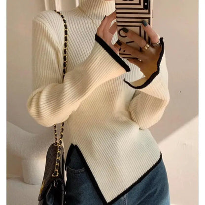 Damen Rollkragenpullover Klassisch Weich Großes Auswahl