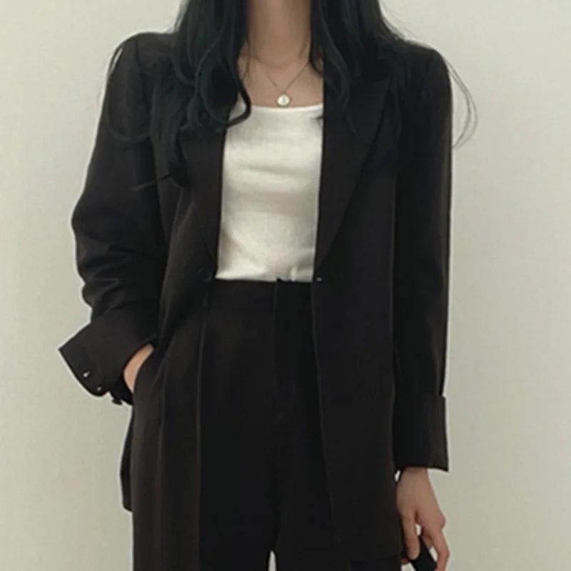 Damen Anzug Set Maßgeschneidert Langblazer Elegant