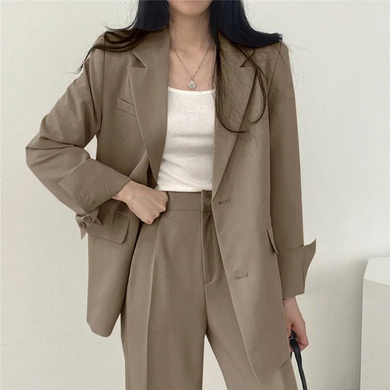Damen Anzug Set Maßgeschneidert Langblazer Elegant