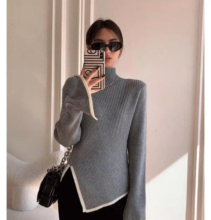 Damen Rollkragenpullover Klassisch Weich Großes Auswahl
