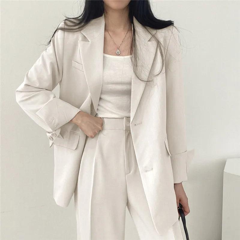 Damen Anzug Set Maßgeschneidert Langblazer Elegant