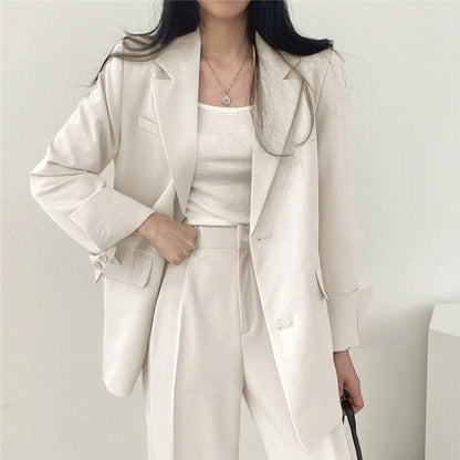 Damen Anzug Set Maßgeschneidert Langblazer Elegant