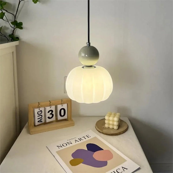 Elegante Art Deco Pendelleuchte Creme Modern