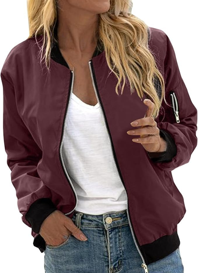 Bomberjacke Damen Blumenmuster Trendy Sommer