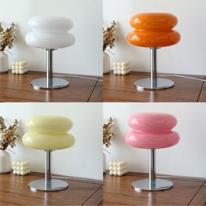 Moderne Glas Tischlampe LED Dimmbar Schlafzimmer
