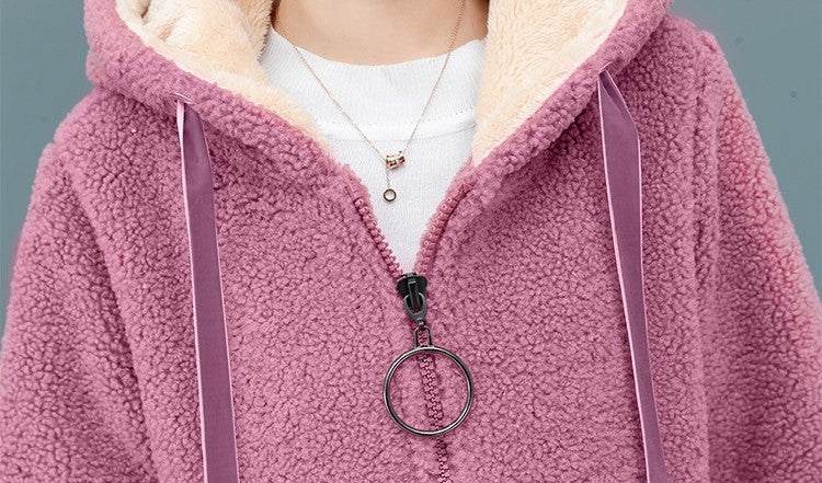 Stilvolle Fleecejacke Teddyjacke Damen Warm