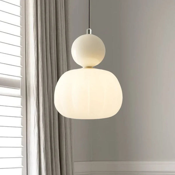 Elegante Art Deco Pendelleuchte Creme Modern - BerlinGlamour