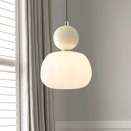 Elegante Art Deco Pendelleuchte Creme Modern - BerlinGlamour