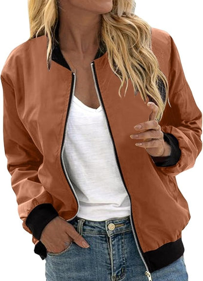 Bomberjacke Damen Blumenmuster Trendy Sommer