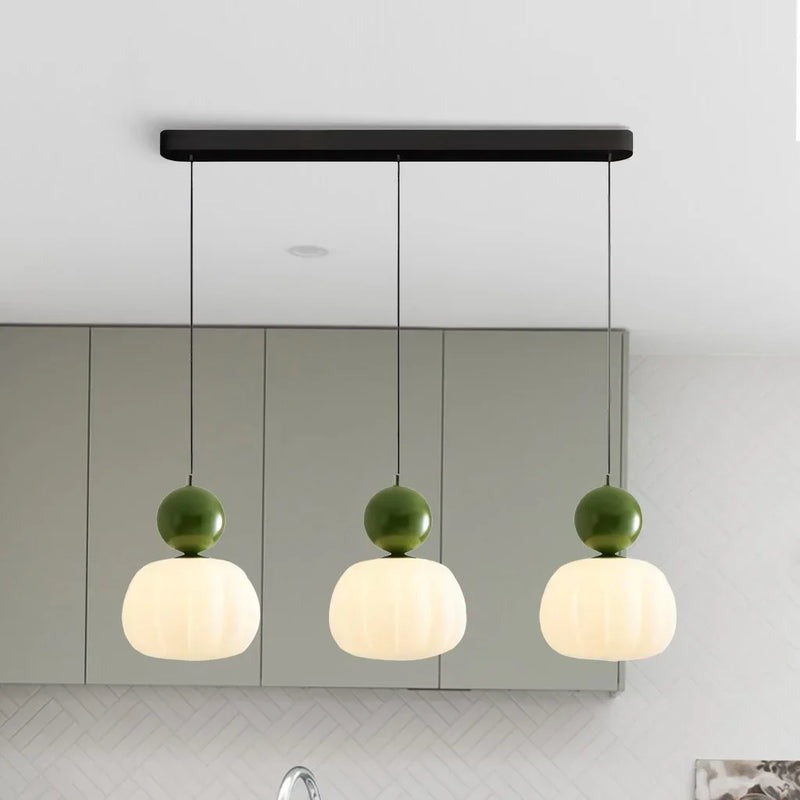 Elegante Art Deco Pendelleuchte Creme Modern