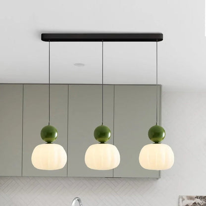 Elegante Art Deco Pendelleuchte Creme Modern