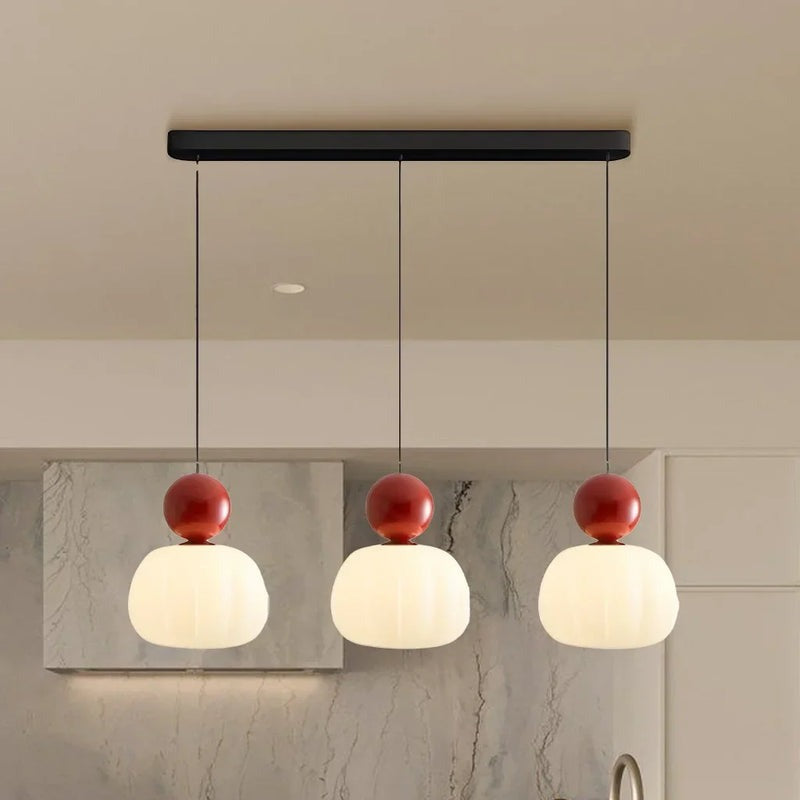 Elegante Art Deco Pendelleuchte Creme Modern