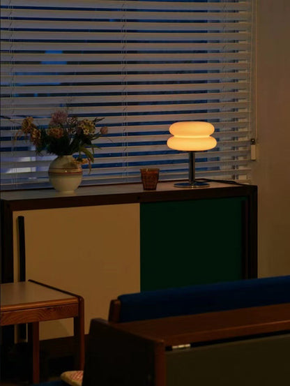 Moderne Glas Tischlampe LED Dimmbar Schlafzimmer