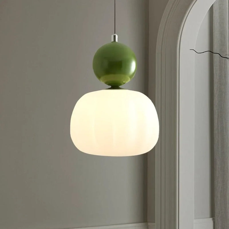 Elegante Art Deco Pendelleuchte Creme Modern