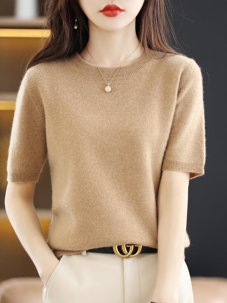 Damen T-Shirt Rundhals Weich Baumwolle - BerlinGlamour
