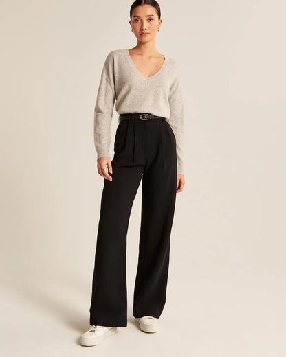 Damenschuhe passen nicht, es ist eine Hose: Damen Weite Bein Jeanshose - BerlinGlamour
