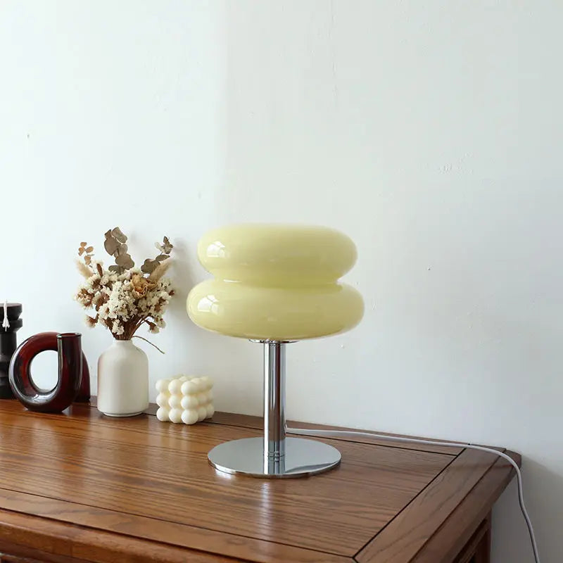 Moderne Glas Tischlampe LED Dimmbar Schlafzimmer - BerlinGlamour