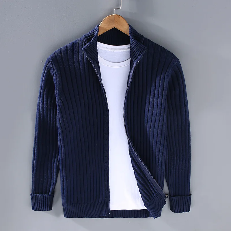 Merino Strickjacke Reißverschluss Warm Damen