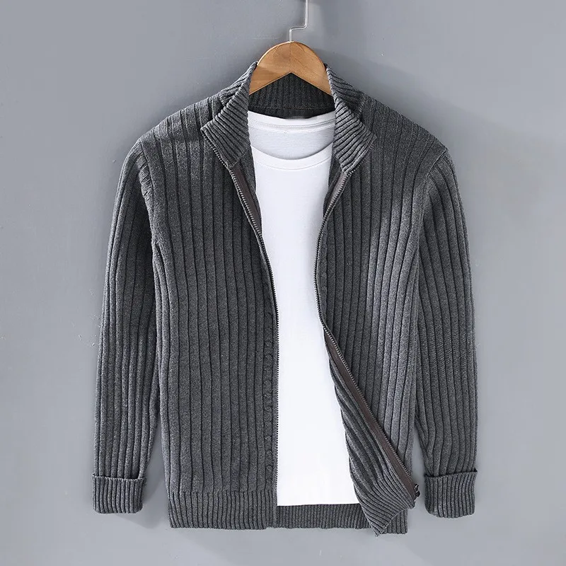Merino Strickjacke Reißverschluss Warm Damen