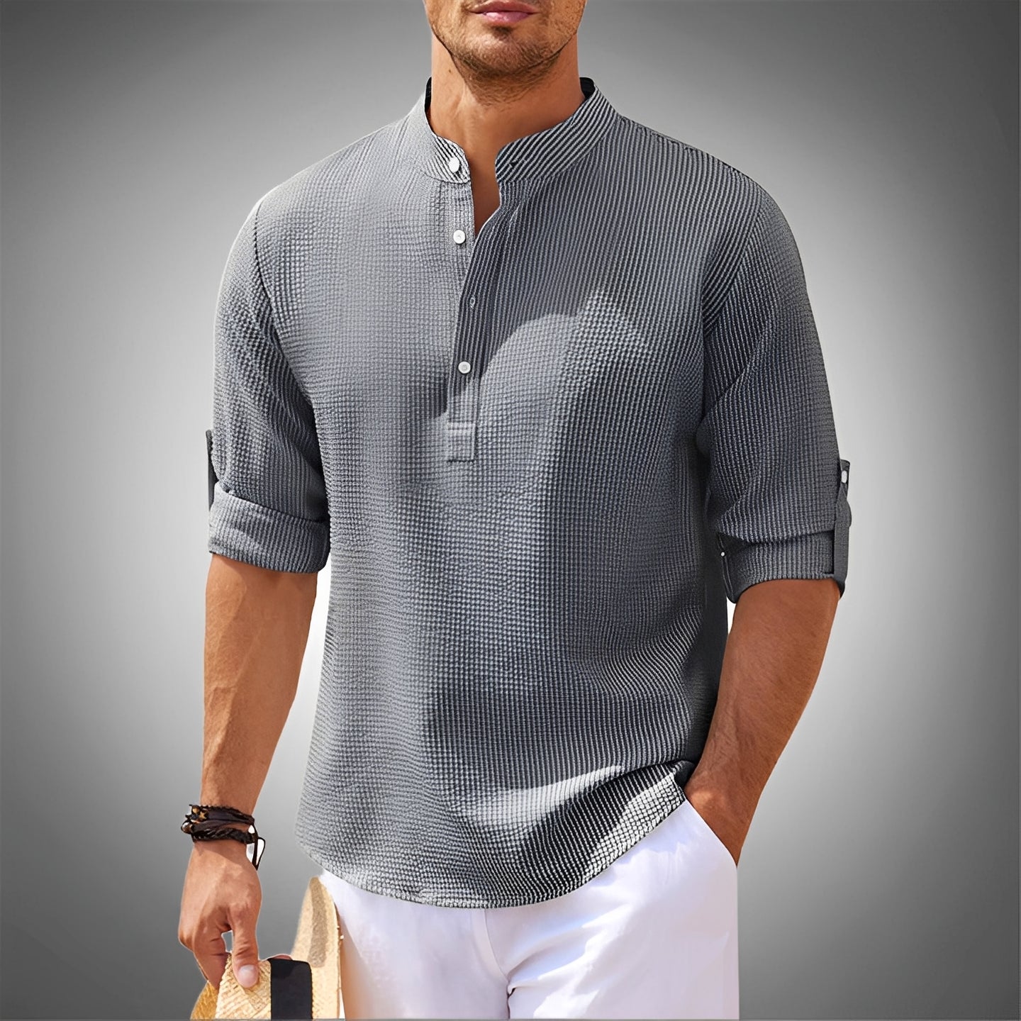 Herren Sommerhemd Modern Slim Fit Leicht