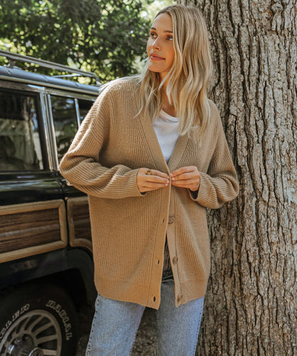 Kaschmir Strickjacke Damen V-Ausschnitt Elegante