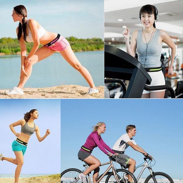 Laufgürtel mit Doppeltasche Sport