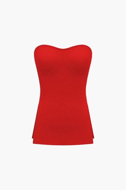 Elegantes Zweiteiler Set mit Bustier Top und Shorts Damen