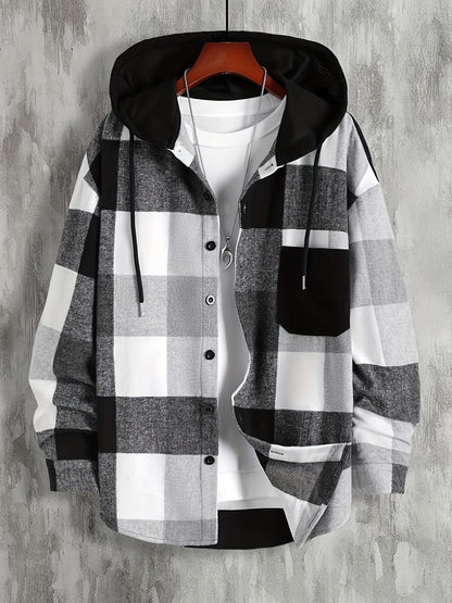Kapuzenhemd Flanell Soft Relax Fit Herren