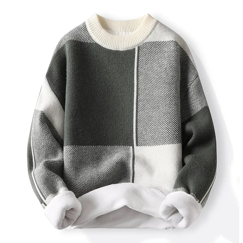 Herren Pullover Frühlingslook Colorblock Rundhals