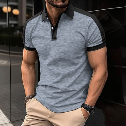 Herren Poloshirt Kurzarm Sommerlich Leicht Casual