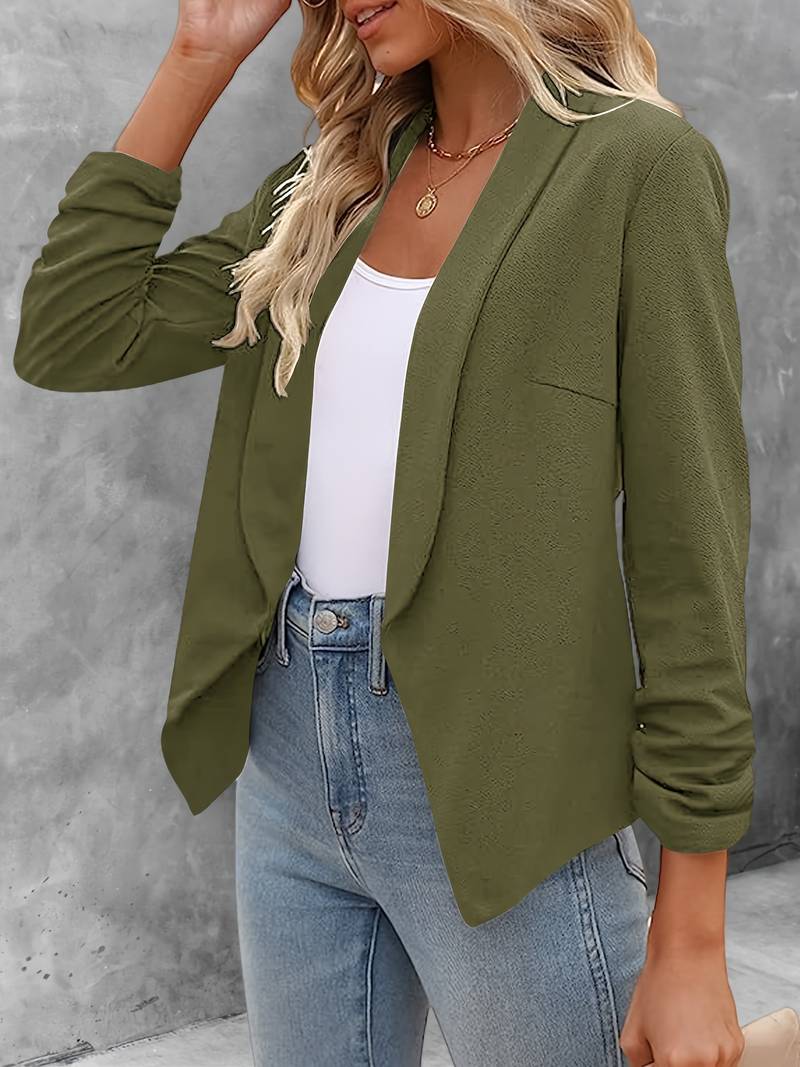 Stilvoller Damenblazer Offene Vorderseite Modern