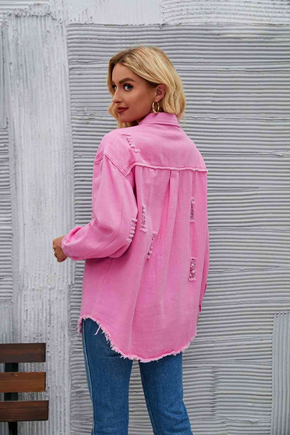 Rohsaum Denimjacke Zerrissen Trendig Frauenjacke - BerlinGlamour
