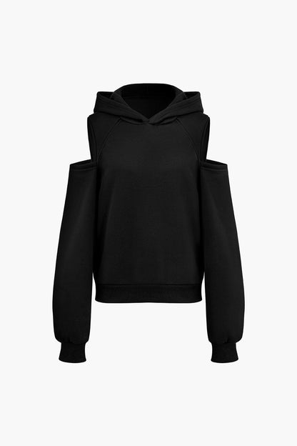 Sportliches Hoodie-Set Damen Cut-Outs Trendy
