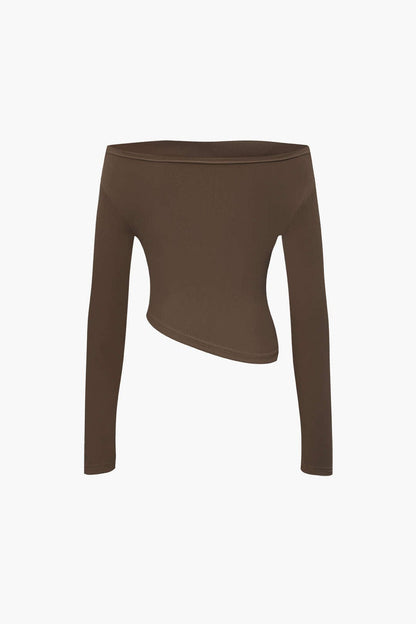 Elegantes Damen Zweiteiler Set Asymmetrisch mit Weiten Hosen