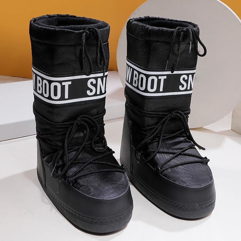 Lunéa Snow Boots Damen schwarz – leichte Winterboots mit Plateausohle