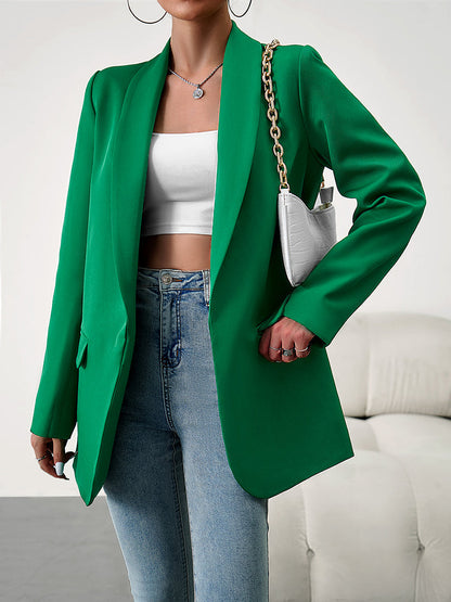Langarm Blazer Reverskragen Damen Modern