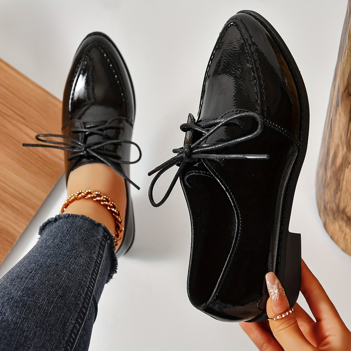 Frauen Loafer Schuhe Elegante Schwarz
