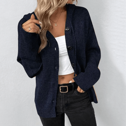 Damenschal Cardigan Strick mit Knöpfen Modern