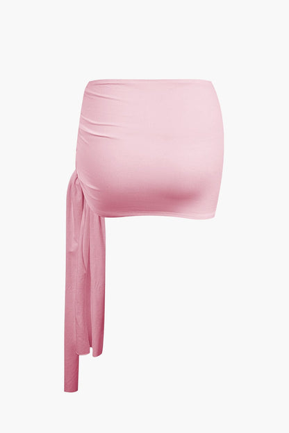 Elegantes One-Shoulder-Top mit Minirock Damen