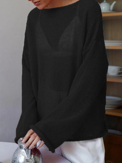 Elayne Knit in Schwarz, lässig im Alltag gestylt
