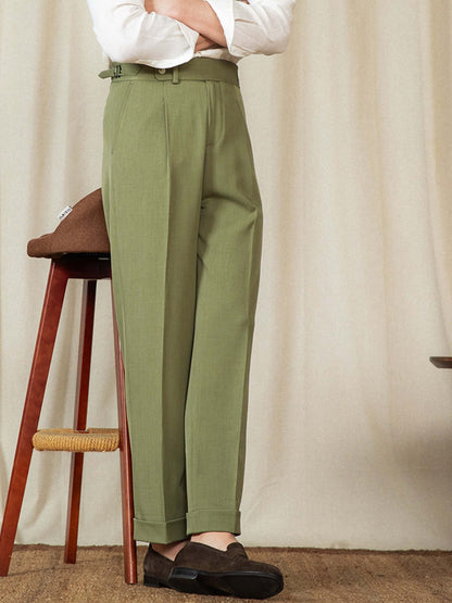 Herren Hose Lässig Oldschool Style Hochgeschnitten