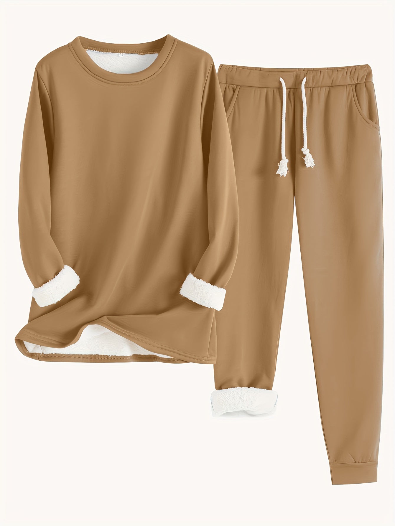 Damen Warmes Winter-Loungewear-Set Bequem