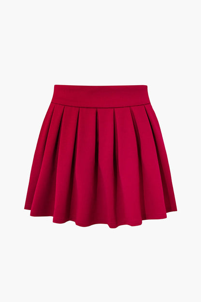 Damen Zweiteiler Set Weste Faltenrock Elegant