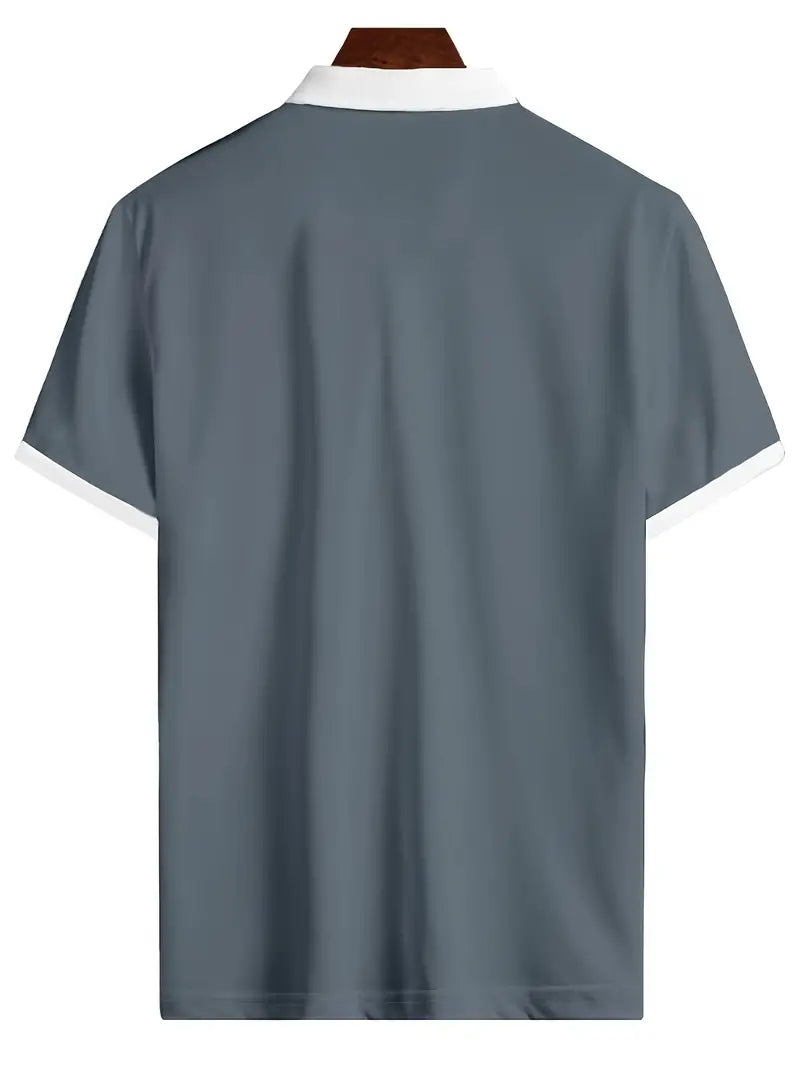 Herren Golfshirt Leicht atmungsaktiv V-Ausschnitt