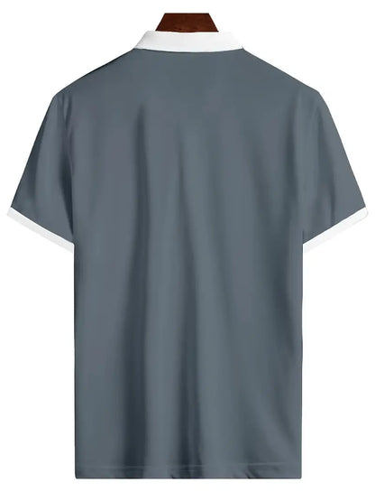 Herren Golfshirt Leicht atmungsaktiv V-Ausschnitt