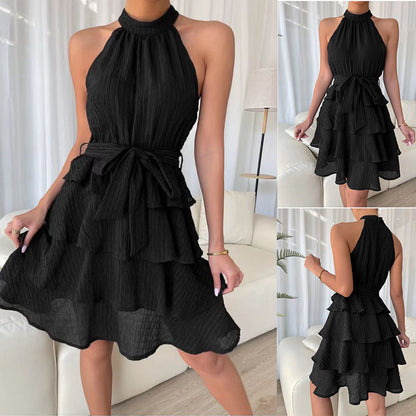 Neckholder-Rüschenkleid von BerlinGlamour (ärmellos)