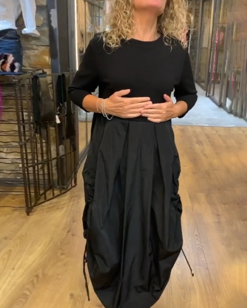 Kleid Patchwork Rock mit Kordelzug Damen