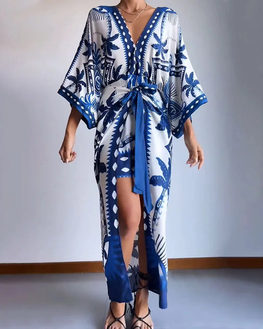 Hannah: Modernes Maxikleid mit Druck